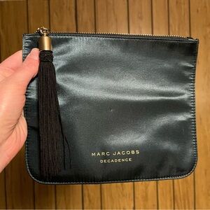 Marc Jacobs Deep Hunter Green Satin Pouch
